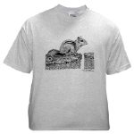 Chipmunk Pen and Ink Ash Grey T-Shirt by NANCE